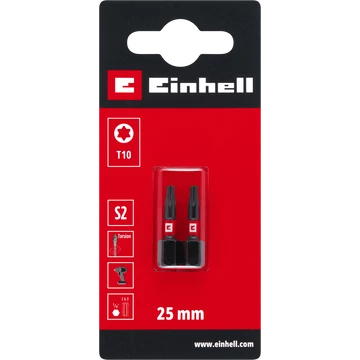 EINHELL EXPERT S2 STEEL TORX IMPACT TORSION BIT    TORX T10  S2 torziós ütésálló behajtó bit  2 db  25 mm  49131070