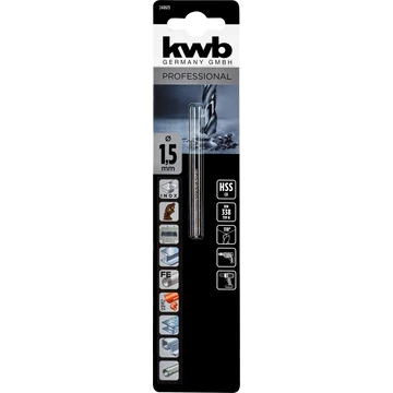 KWB PROFESSIONAL HSS-G CO TWIST METAL DRILL bliszteres fémfúrószár  1,5 mm     49248615