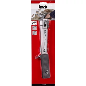 KWB PROFESSIONAL HAMMER TACKER HT 053 tűzőkalapács kapocs: Type 053  4-8 mm   tárkapacitás: 200 kapocs  49053053