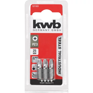 KWB INDUSTRIAL STEEL MRG PZ3 behajtó bit 25 mm   3 db    49121103