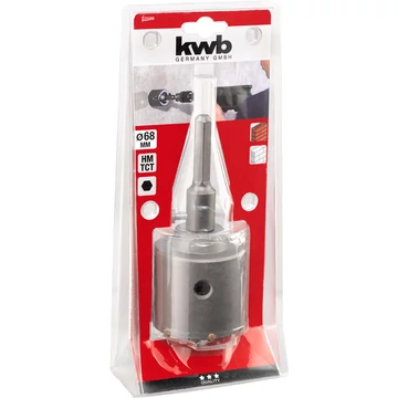KWB EXPERT TCT HOLLOW CORE DRILL SET koronafúró  SW12 központfúró adapterral 68 mm   49175566