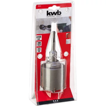 KWB EXPERT TCT HOLLOW CORE DRILL SET koronafúró SDS Plus központfúró adapterral 68 mm    49175666