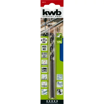 KWB PROFESSIONAL HI-NOX HSS-M2 METAL DRILLhengeres fémfúrószár  142 x 71 x 11,0 mm49258710