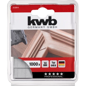 KWB PROFI FINE WIRE STEEL PINS Type 053/353 kiváló minőségi acélhuzal csap (szeg) 14 mm   1000 db     49353814