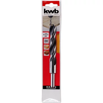KWB EXPERT CrV 2-PHASE FLUTES WOOD DRILL BITS hengeres befogású fafúrószár  160/121 x 17,0 mm49511477