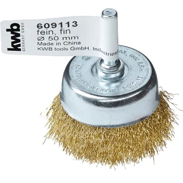 KWB PROFESSIONAL CUP BRUSH, CRIMPED BRASS WIRE csapos réz fazékkefe "finom" 0,2 x 50 x 6 mm   49609113