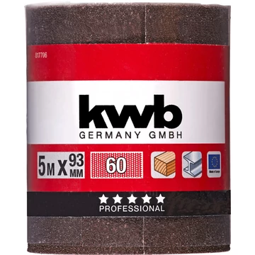 KWB EXPERT ABRASIVE WOOD & METAL ROLL  folyóméteres csiszolószalag  G60    93 mm x 5 m   49817706