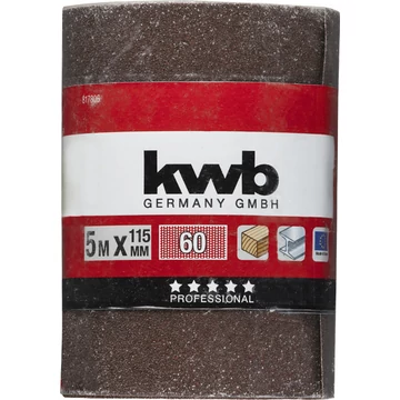 KWB EXPERT ABRASIVE WOOD & METAL ROLL  folyóméteres csiszolószalag  G60  115 mm x 5 m    49817806