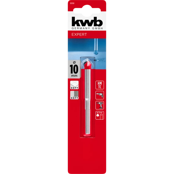 KWB EXPERT HM, TCT SOFT CERAMIC DRILL BIT hengeres befogású soft kerámiafúró  10,0 mm  49051510