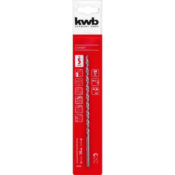 KWB EXPERT HM, TCT ROCKER® LONG CONCRETE AND MASONRY DRILL BIT hengeres kőzetfúrószár  150/110 x 5,0 mm   49045050