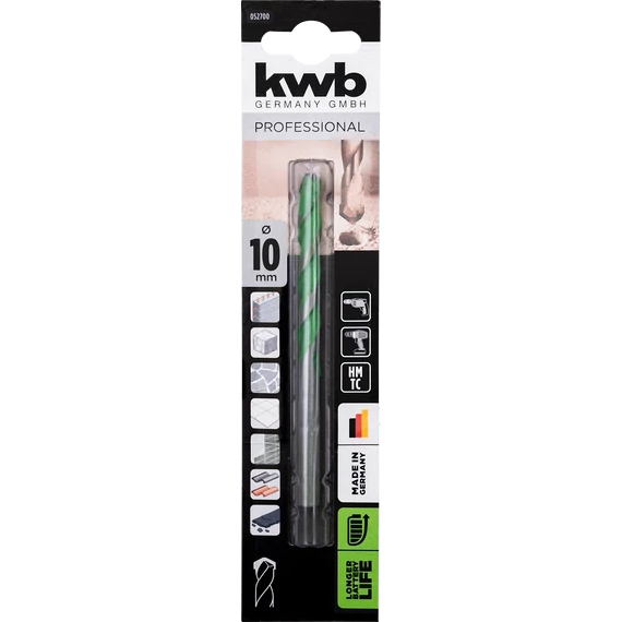 KWB PROFESSIONAL AKKU TOP ENERGY SAVING 30% HARD CUT GRANITE DRILL BIT    hengeres befogású gránitfúrószár  120/75 x 10.0 mm   49052700