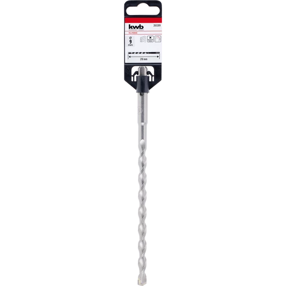 KWB CLASSIC HM, TCT SDS Plus HB2 HAMMER DRILL BIT  két élű fúrószár   210/150 x 9 mm   49265209