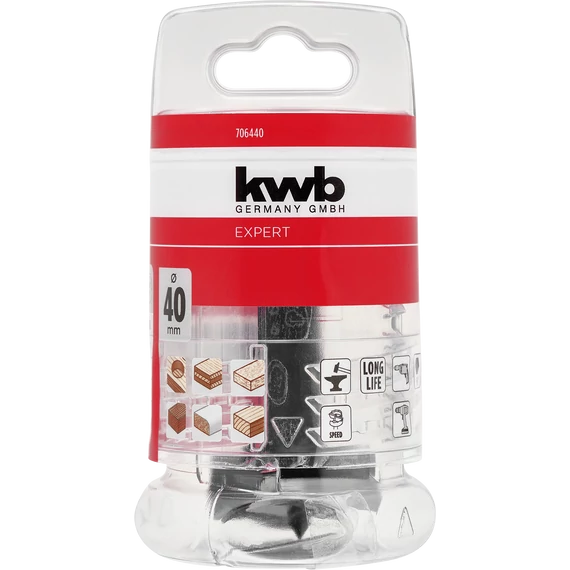 KWB EXPERT FORSTNER DRILL BIT with HEX SHANK  kivetőpánt sűlyesztő fúró  8 x 40 mm   49706440