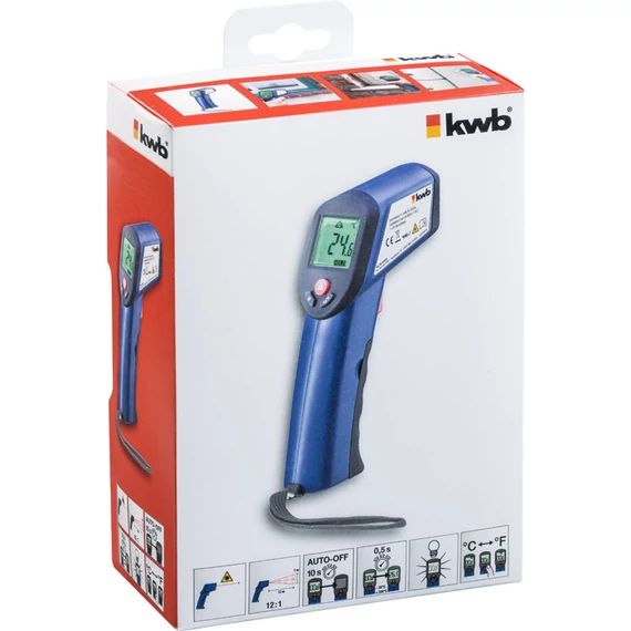 KWB PROFESSIONAL THERMO-FIXX TEMPERATURE MEASURING DEVICEl ézeres infra thermóméter- 20° - + 320°   49012310
