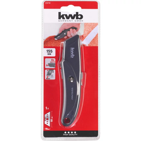 KWB EXPERT TRAPEZOID BLADE HOBBY CARPET CUTTER fémházas  trapézpengés kés    49013710