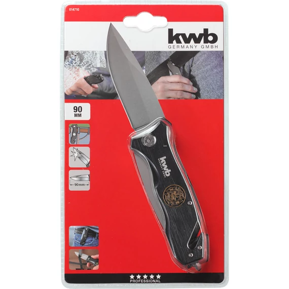 KWB PROFESSIONAL FIRE DEPT RESCUE KNIFE  biztonsági kés üvegtörővel, biztonságiőv vágóval    49014710