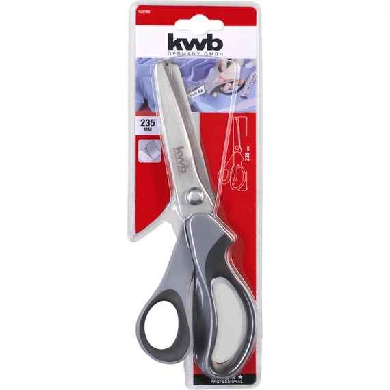KWB PROFESSIONAL INOX CRAFT AND FABRIC SCISSORSINOX   'cik-cak' textilvágó olló   235 mm     49020700