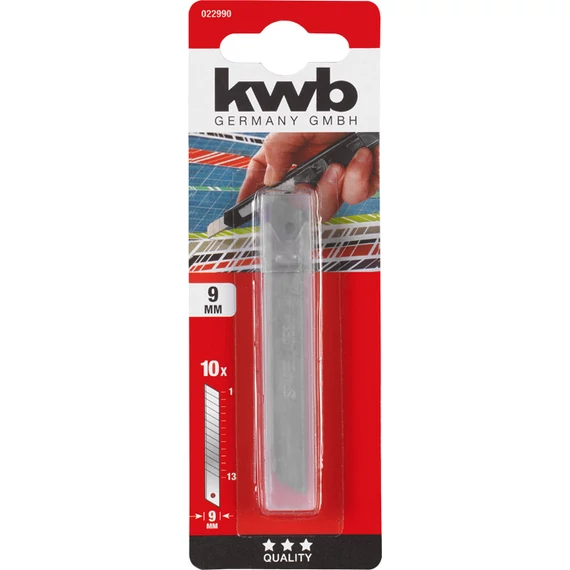 KWB CLASSIC SPARE SNAP OFF BLADES SET13 pengeszegmenses vágópenge 9 mm   10 db     49022990