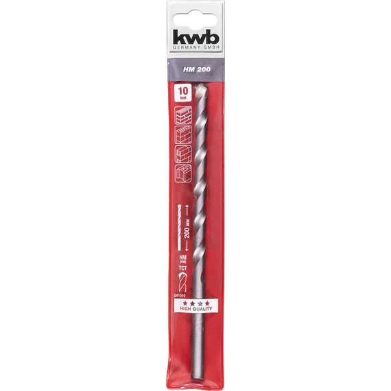 KWB EXPERTHM, TCT LONG MASONRY DRILL BIT  hengeres befogású kőzetfúró  200/80 x 10,0 mm    49041010