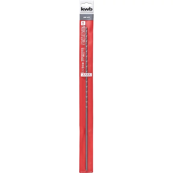 KWB EXPERT HM, TCT EXTRA LONG MASONRY DRILL BIT hengeres befogású kőzetfúró  400/270 x 6,0 mm   49041806