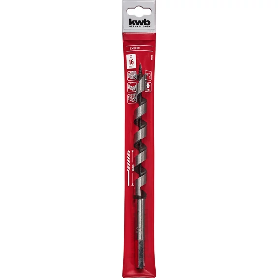 KWB EXPERT CrV AUGER DRILL BIT hatlap befogású auger fúrószár  235/160 x 16.0 mm  490422016
