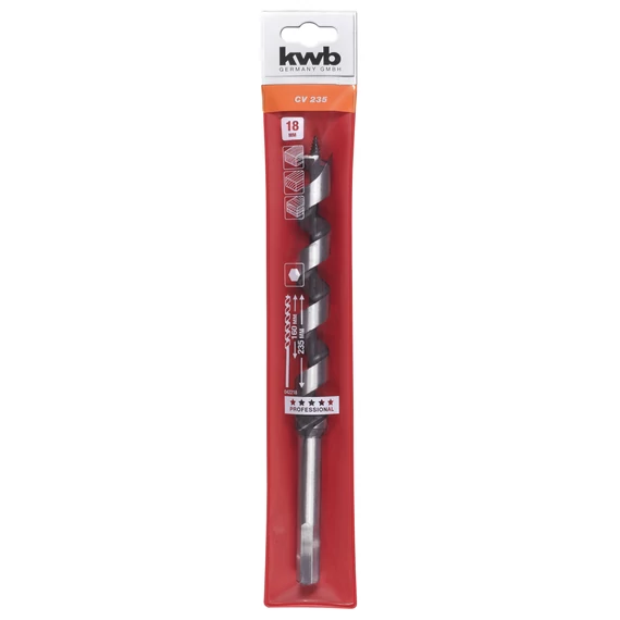 KWB EXPERT CrV AUGER DRILL BIT hatlap befogású auger fúrószár  235/160 x 18.0 mm  49042218