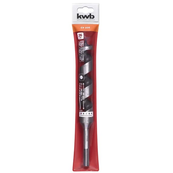 KWB EXPERT CrV AUGER DRILL BIT  hatlap befogású auger fúrószár  235/160 x 26.0 mm  49042226