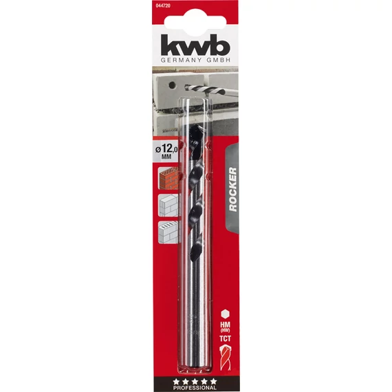 KWB EXPERT HM, TCT ROCKER® CONCRETE AND MASONRY DRILL BIT hengeres kőzetfúrószár  138/90 x 12,0 mm   49044720