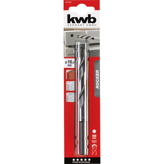 KWB EXPERT HM, TCT ROCKER® CONCRETE AND MASONRY DRILL BIT hengeres kőzetfúrószár  150/90 x 16,0 mm  49044760