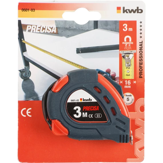 KWB PROFESSIONAL PRECISA STEEL TAPE MEASURE class II mérőszalag   16 mm x 3 m  49060103