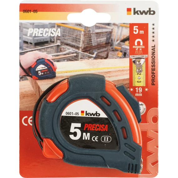 KWB PROFESSIONAL PRECISA STEEL TAPE MEASURE class II mérőszalag  19 mm x 5 m  49060105