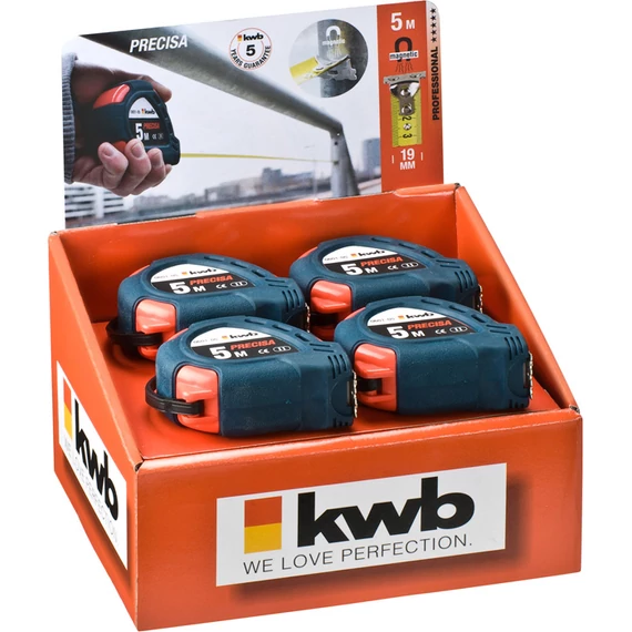 KWB PROFESSIONAL PRECISA STEEL TAPE MEASUREclass II mérőszalag  19 mm x 5 m   12 db