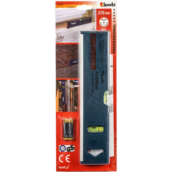 KWB PROFESSIONAL TORPEDO LASER LEVEL mágneses torpedó szintező lézer 270 mm  49064400
