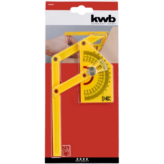 KWB EXPERT PROTRACTOR SQUARE műanyag külső-, belső szögmérő 155 x 90 mm 49065800