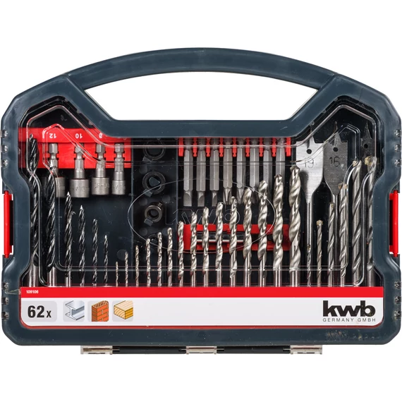 KWB CLASSIC CrV POWER BOX bit és fúrószár klt. 62 db  49109106