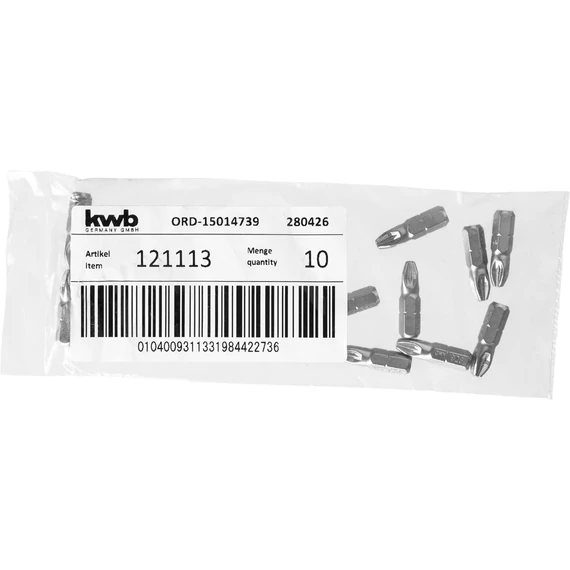 KWB INDUSTRIAL STEEL MRG PZ3 behajtó bit 25 mm  10 db     49121113
