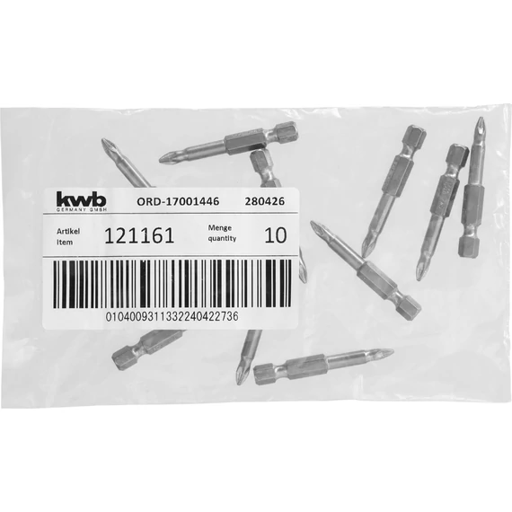 KWB INDUSTRIAL STEEL MRG PZ1 behajtó bit 50 mm   10 db    49121161