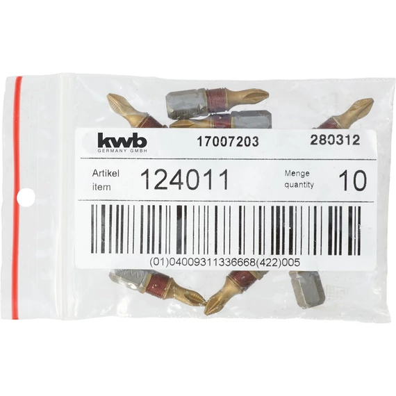 KWB TITAN MRG PH1 torziós behajtó bit 25 mm  10 db      49124011