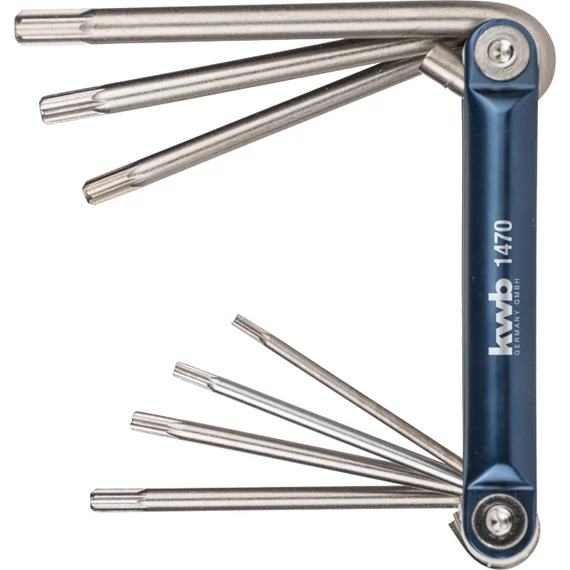 KWB EXPERT CrV T-KEY WRENCH SETDIN 911 CrV acél nikkel bevont összecsukható torx klt. 7 db    49147000