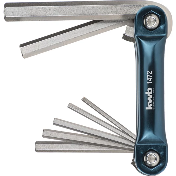 KWB EXPERT HEXAGON KEY SETDIN 911, CrV acél nikkel bevont összecsukható hexagon klt. 7 db    49147200