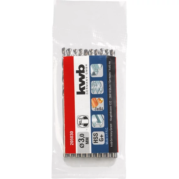 KWB EXPERT HSS-G+ SILVER STAR TWIST METAL DRILL hengeres fémfúrószár  3,0 mm  49205030