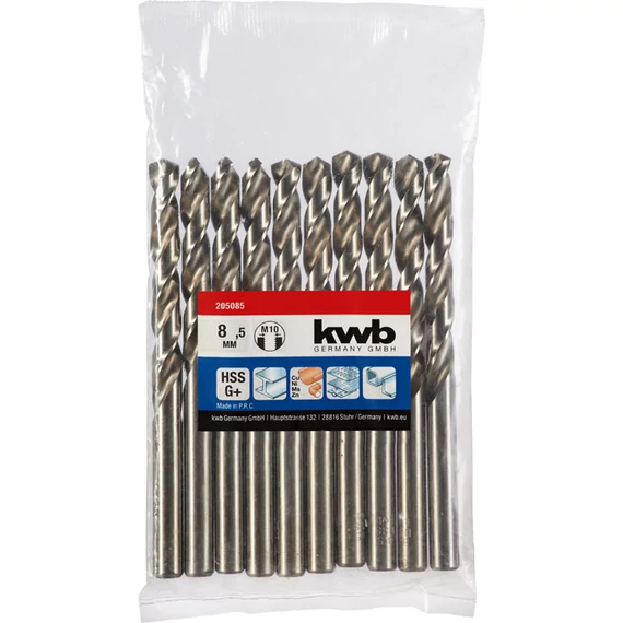 KWB EXPERT HSS-G+ SILVER STAR TWIST METAL DRILL hengeres fémfúrószár  8,5 mm  49205085