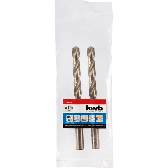 KWB PROFESSIONAL HSS-G CO TWIST METAL DRILL hengeres fémfúrószár 11,0 mm   49248110
