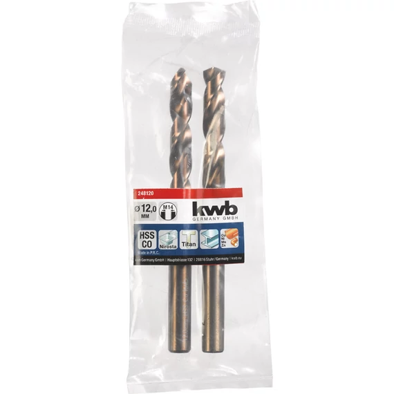KWB PROFESSIONAL HSS-G CO TWIST METAL DRILL hengeres fémfúrószár  12,0 mm   49248120