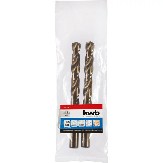 KWB PROFESSIONAL HSS-G CO TWIST METAL DRILL hengeres fémfúrószár  13,0 mm   49248130