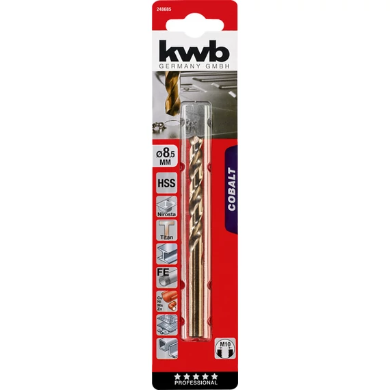 KWB PROFESSIONAL HSS-G CO TWIST METAL DRILL bliszteres fémfúrószár  8,5 mm   49248685