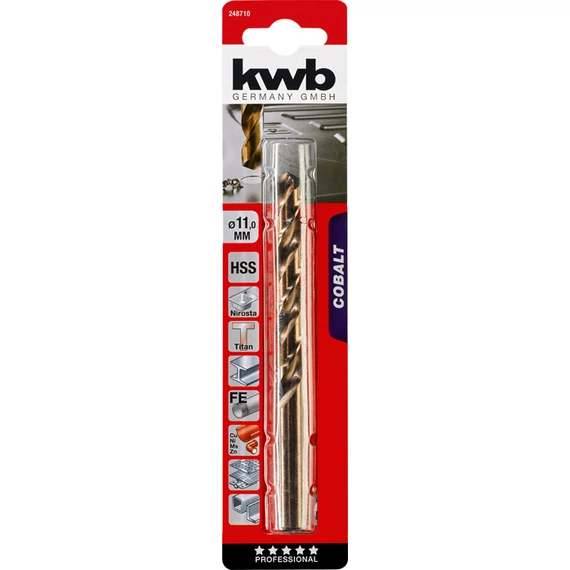 KWB PROFESSIONAL HSS-G CO TWIST METAL DRILL bliszteres fémfúrószár  11,0 mm   49248710