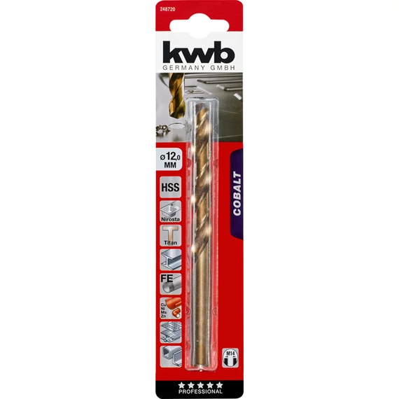 KWB PROFESSIONAL HSS-G CO TWIST METAL DRILL bliszteres fémfúrószár  12,0 mm   49248720
