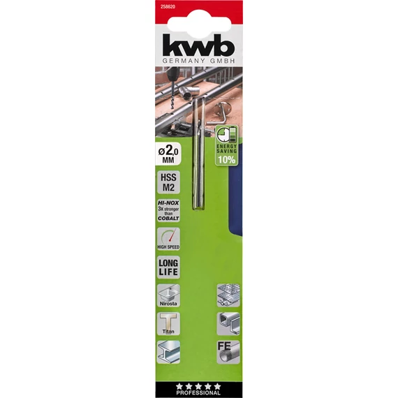 KWB PROFESSIONAL HI-NOX HSS-M2 METAL DRILL  hengeres fémfúrószár  49 x 13 x 2,0 mm   49258620