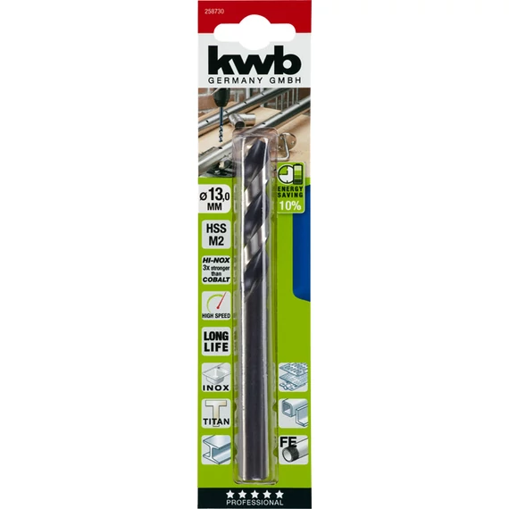 KWB PROFESSIONAL HI-NOX HSS-M2 METAL DRILLhengeres fémfúrószár  151 x 78 x 13,0 mm49258730